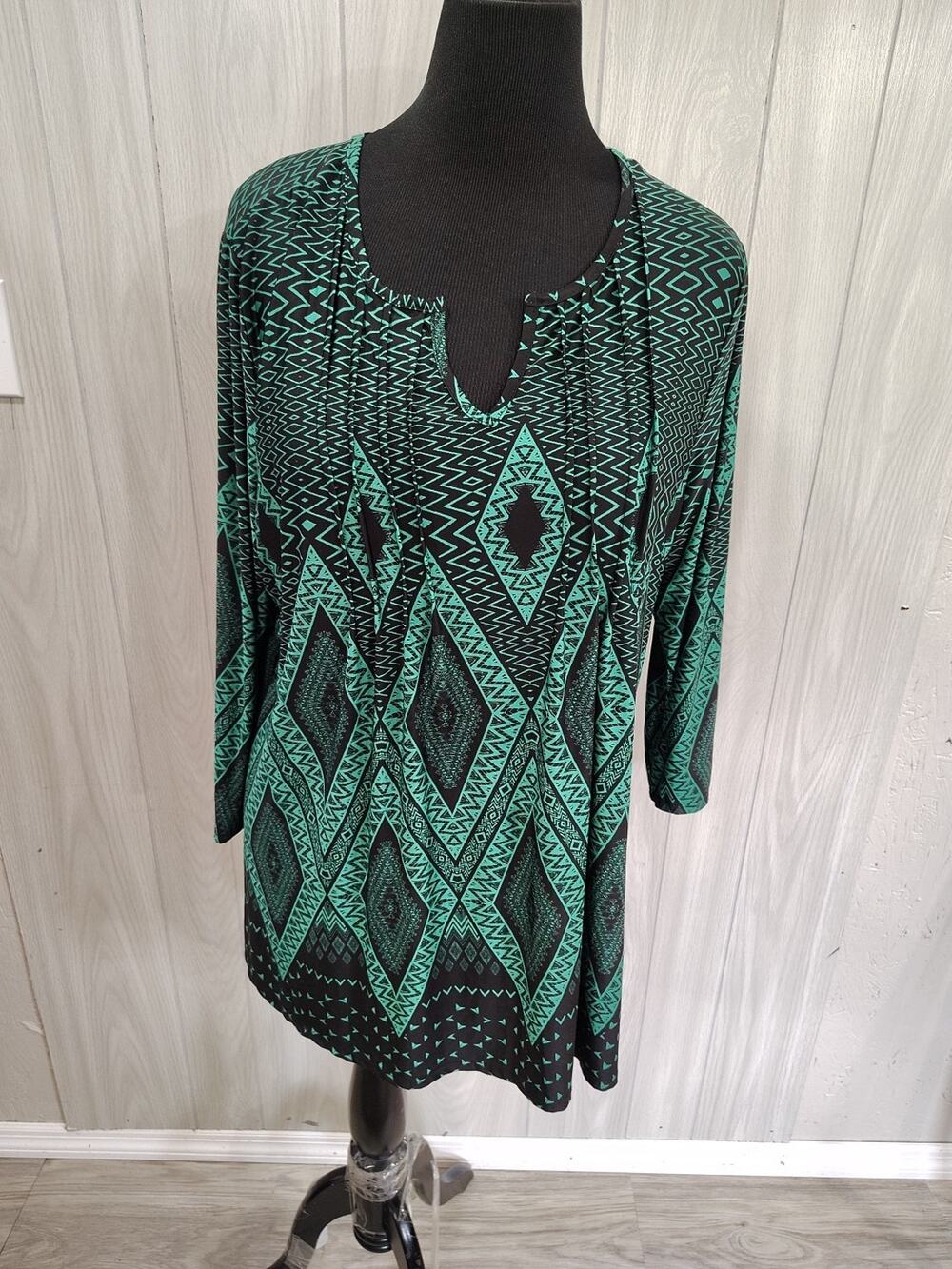 Women's Vintage J Lee Stretchy Tunic Top Size XL Office Church Comfort